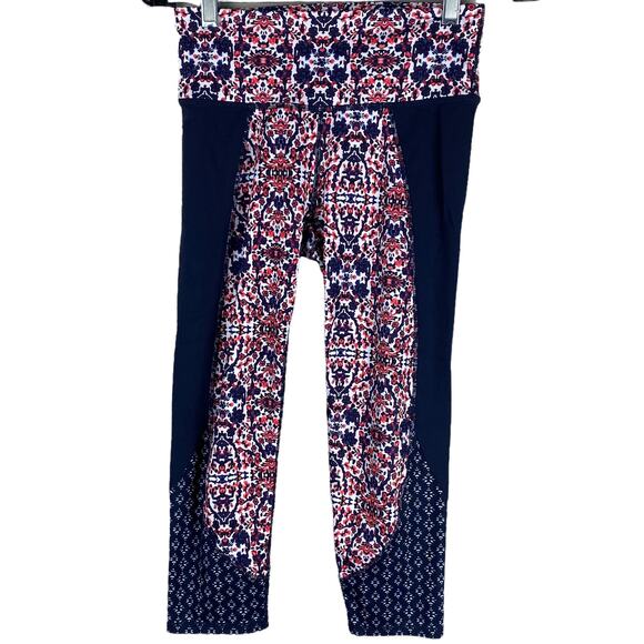 Athleta Women's Chatarunga Floral Cropped Leggings 227943 Sz X-Small EUC - Picture 2 of 9